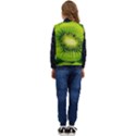 Kiwi Fruits, Close-up, Exotic Fruit Kid s Button Up Puffer Vest	 View4