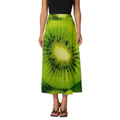 Kiwi Fruits, Close-up, Exotic Fruit Classic Midi Chiffon Skirt