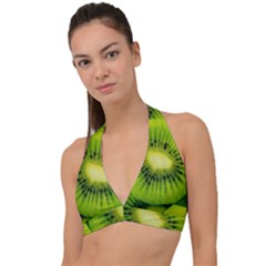 Kiwi Fruits, Close-up, Exotic Fruit Halter Plunge Bikini Top by kyorashop23