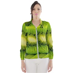 Kiwi Fruits, Close-up, Exotic Fruit Women s Windbreaker by kyorashop23