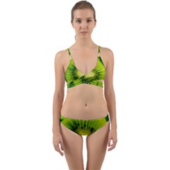 Kiwi Fruits, Close-up, Exotic Fruit Wrap Around Bikini Set by kyorashop23