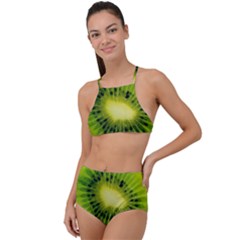 Kiwi Fruits, Close-up, Exotic Fruit Halter Tankini Set by kyorashop23