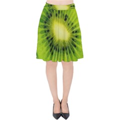 Kiwi Fruits, Close-up, Exotic Fruit Velvet High Waist Skirt by kyorashop23