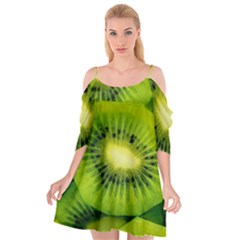 Kiwi Fruits, Close-up, Exotic Fruit Cutout Spaghetti Strap Chiffon Dress