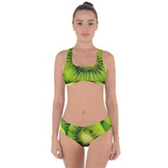 Kiwi Fruits, Close-up, Exotic Fruit Criss Cross Bikini Set by kyorashop23