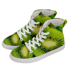 Kiwi Fruits, Close-up, Exotic Fruit Men s Hi-top Skate Sneakers