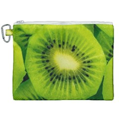 Kiwi Fruits, Close-up, Exotic Fruit Canvas Cosmetic Bag (xxl) by kyorashop23