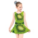 Kiwi Fruits, Close-up, Exotic Fruit Kids  Skater Dress Swimsuit View1