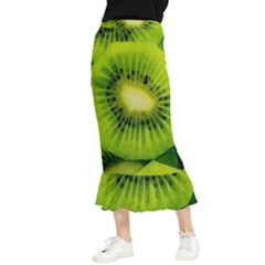 Kiwi Fruits, Close-up, Exotic Fruit Maxi Fishtail Chiffon Skirt by kyorashop23