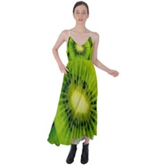 Kiwi Fruits, Close-up, Exotic Fruit Tie Back Maxi Dress by kyorashop23