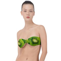 Kiwi Fruits, Close-up, Exotic Fruit Classic Bandeau Bikini Top  by kyorashop23