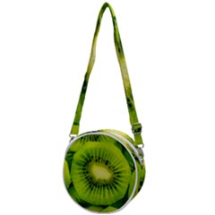 Kiwi Fruits, Close-up, Exotic Fruit Crossbody Circle Bag by kyorashop23