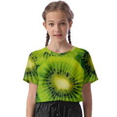 Kiwi Fruits, Close-up, Exotic Fruit Kids  Basic T-shirt by kyorashop23