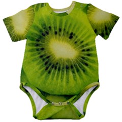 Kiwi Fruits, Close-up, Exotic Fruit Baby Short Sleeve Bodysuit