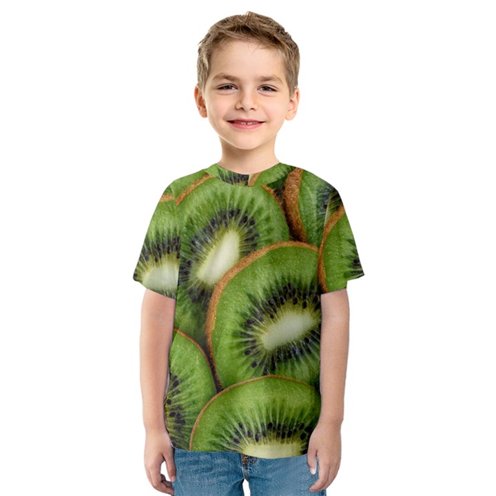 Kiwi Texture, Background With Kiwi, Fruits, Kiwi Kids  Sport Mesh T-Shirt