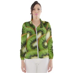 Kiwi Texture, Background With Kiwi, Fruits, Kiwi Women s Windbreaker