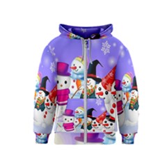 Let s Have Fun With Snowmen Kids  Zipper Hoodie