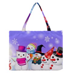 Let s Have Fun With Snowmen Zipper Medium Tote Bag