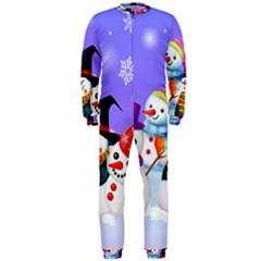 Let s Have Fun With Snowmen Onepiece Jumpsuit (men)