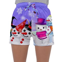 Let s Have Fun With Snowmen Sleepwear Shorts