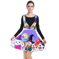 Let s Have Fun With Snowmen Plunge Pinafore Dress