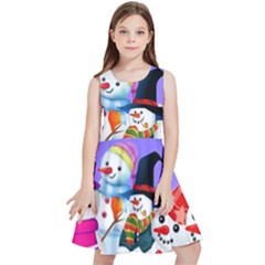 Let s Have Fun With Snowmen Kids  Skater Dress by kyorashop23