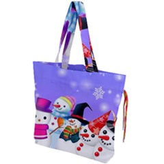 Let s Have Fun With Snowmen Drawstring Tote Bag