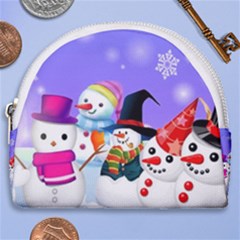 Let s Have Fun With Snowmen Horseshoe Style Canvas Pouch