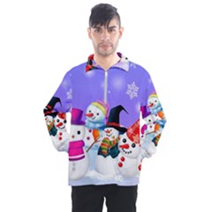 Let s Have Fun With Snowmen Men s Half Zip Pullover