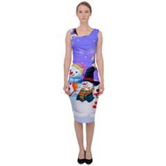 Let s Have Fun With Snowmen Sleeveless Pencil Dress by kyorashop23