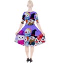 Let s Have Fun With Snowmen Quarter Sleeve A-Line Dress With Pockets View2