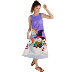 Let s Have Fun With Snowmen Summer Maxi Dress