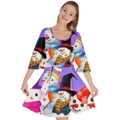 Let s Have Fun With Snowmen Velour Kimono Dress by kyorashop23