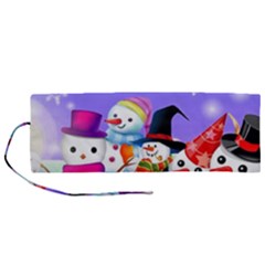 Let s Have Fun With Snowmen Roll Up Canvas Pencil Holder (m)