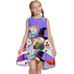 Let s Have Fun With Snowmen Kids  Frill Swing Dress by kyorashop23