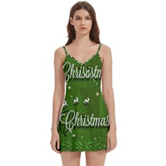 Merry Christmas , Holidays, Celebrations Body Wrap Sleeveless V-neck Mini Dress