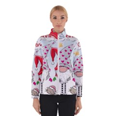 Merry Christmas, Christmas, Cute, Red, Merry, Gnomes Women s Bomber Jacket