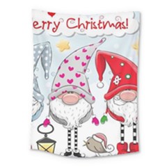 Merry Christmas, Christmas, Cute, Red, Merry, Gnomes Medium Tapestry