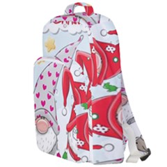 Merry Christmas, Christmas, Cute, Red, Merry, Gnomes Double Compartment Backpack by kyorashop23