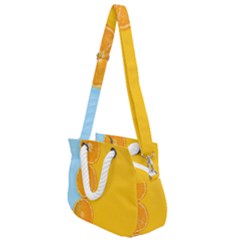 Orange, Slices, Fruit, Citrus Rope Handles Shoulder Strap Bag