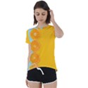 Orange, Slices, Fruit, Citrus Short Sleeve Open Back T-Shirt View1