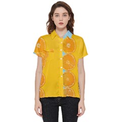 Orange, Slices, Fruit, Citrus Short Sleeve Pocket Shirt