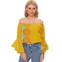 Orange, Slices, Fruit, Citrus Off Shoulder Flutter Bell Sleeve Top View1