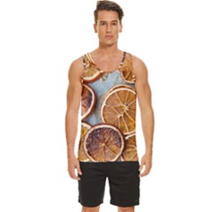 Orange, Slices, Fruits, Citrus Men s Wide Collar Tank Top