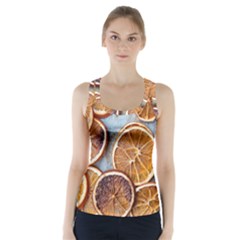 Orange, Slices, Fruits, Citrus Racer Back Sports Top