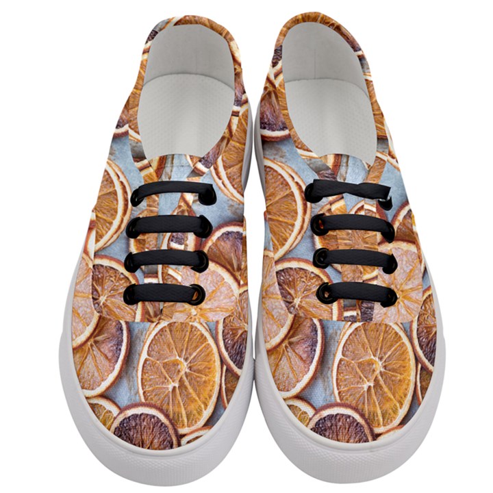 Orange, Slices, Fruits, Citrus Women s Classic Low Top Sneakers