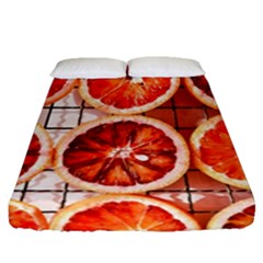 Orange, Fruit, Citrus Fitted Sheet (queen Size) by kyorashop23