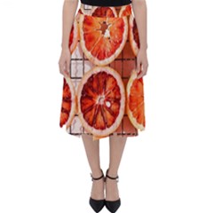 Orange, Fruit, Citrus Classic Midi Skirt