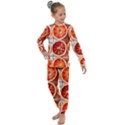 orange, Fruit, Citrus Kids  Long Sleeve Set  View1