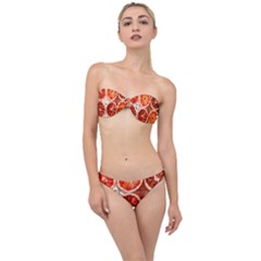 Orange, Fruit, Citrus Classic Bandeau Bikini Set by kyorashop23